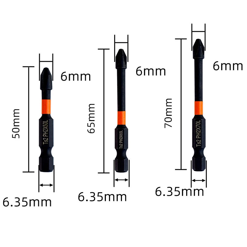 Magnetic Non-Slip Crosshead Drill Bit Set for Impact Drivers - 20