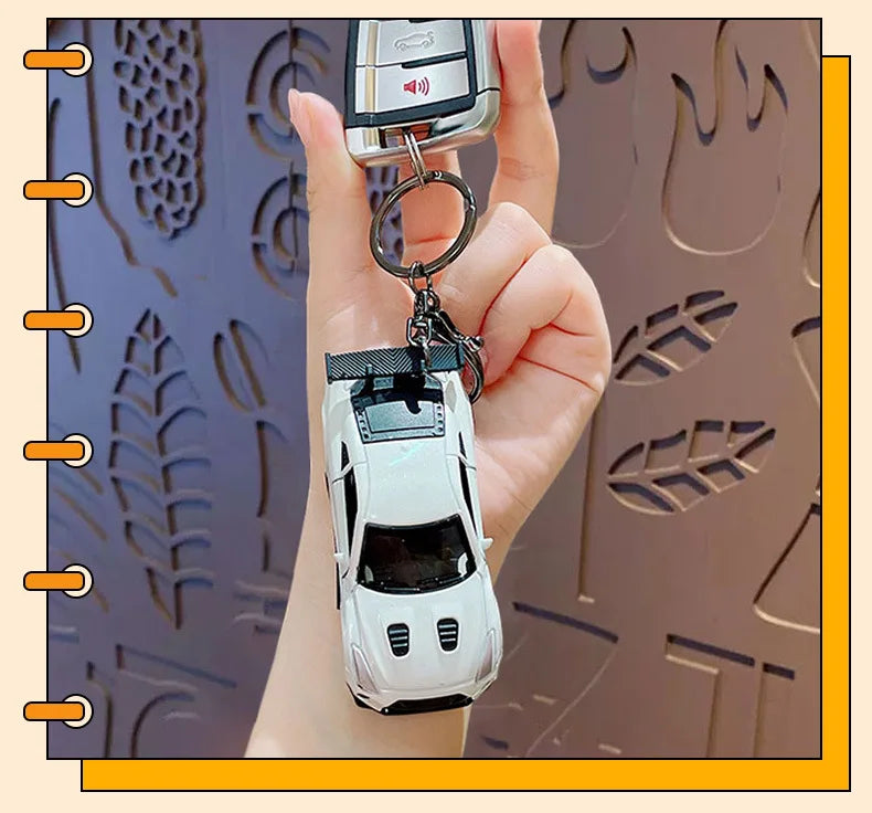 Sports Car Model Keychain for Keys and Bags