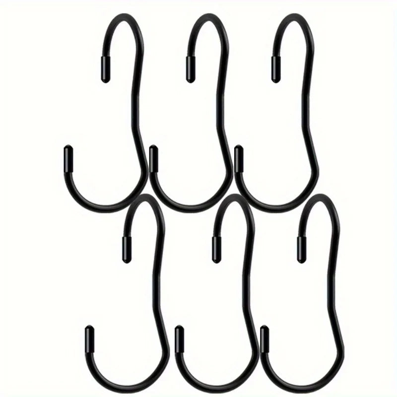 Stainless Steel S-Shaped Storage Hooks for Closet and Kitchen - 12