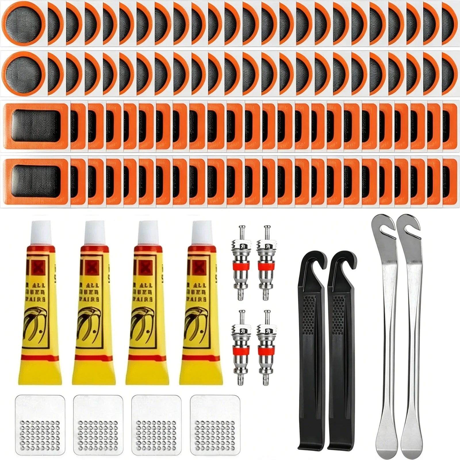 Portable Bike and Motorcycle Tire Puncture Repair Kit - 1