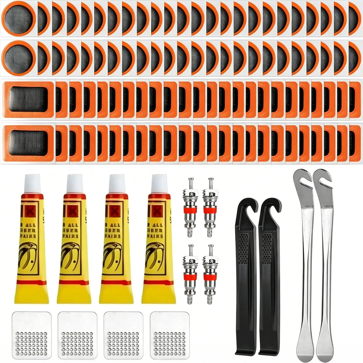 Portable Bike and Motorcycle Tire Puncture Repair Kit