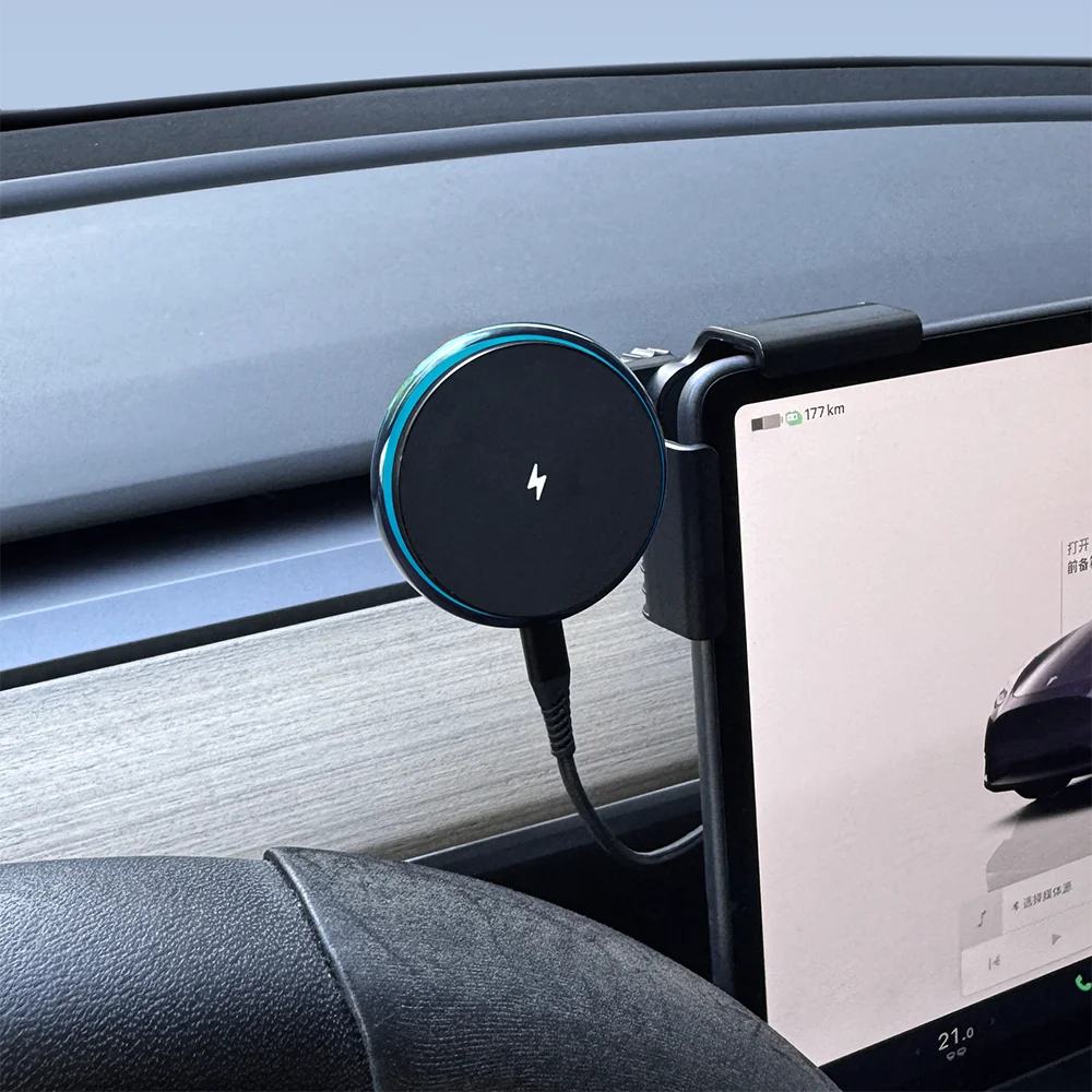 Magnetic Wireless Charging Phone Mount for Tesla - 2