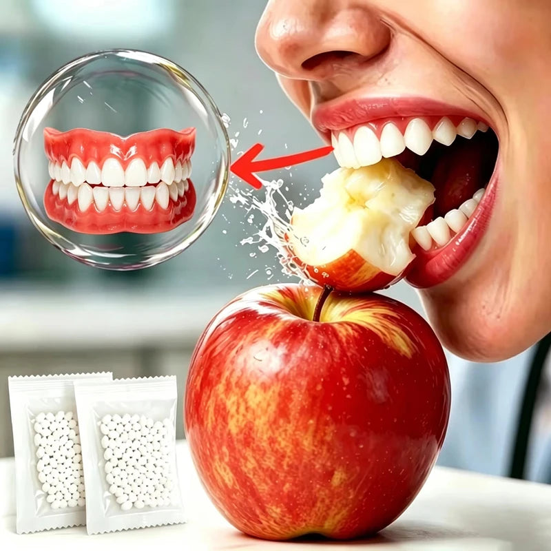 Comfortable Silicone Upper and Lower Denture Set for Daily Smile