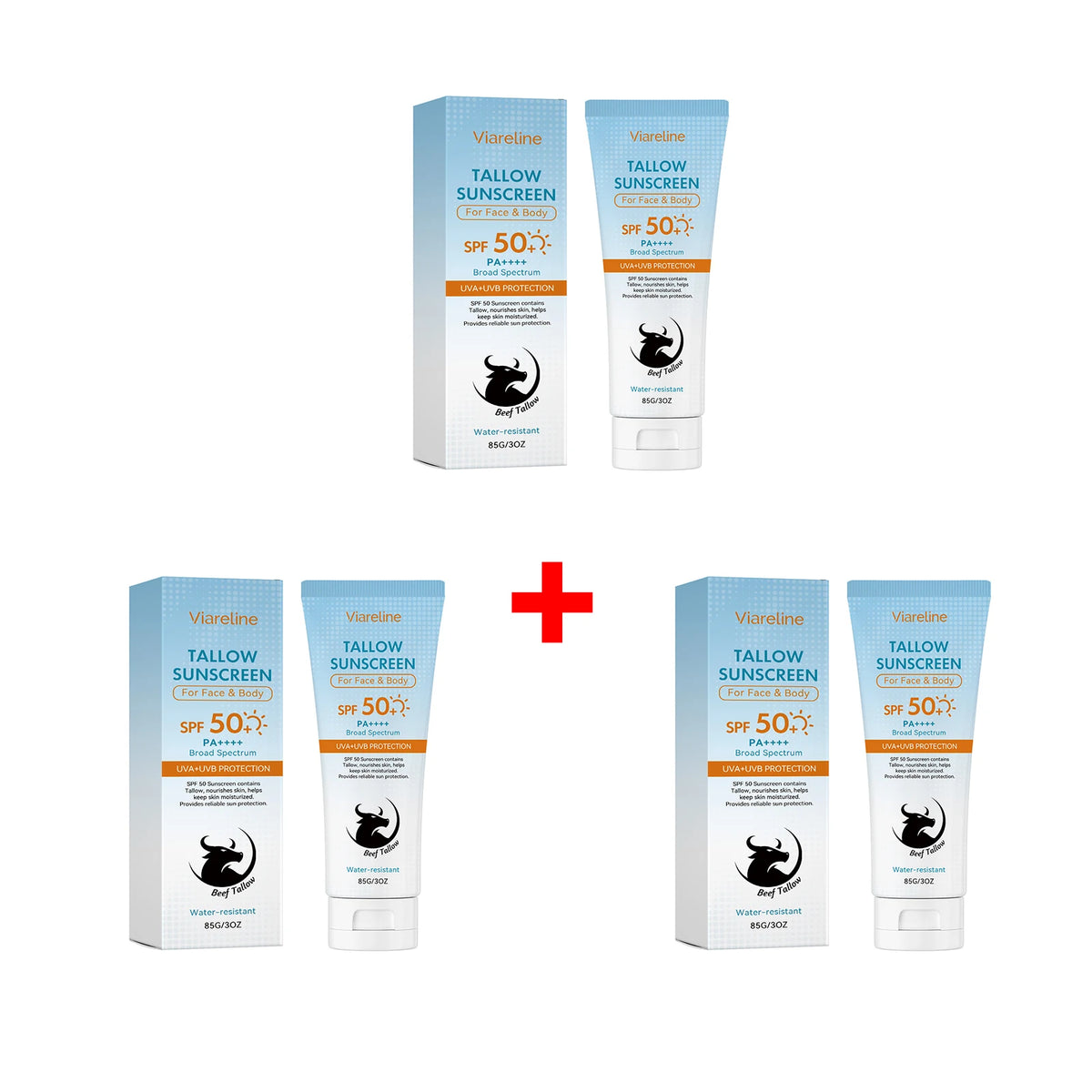SPF 50 Tallow Hydrating Sunscreen for Face and Body