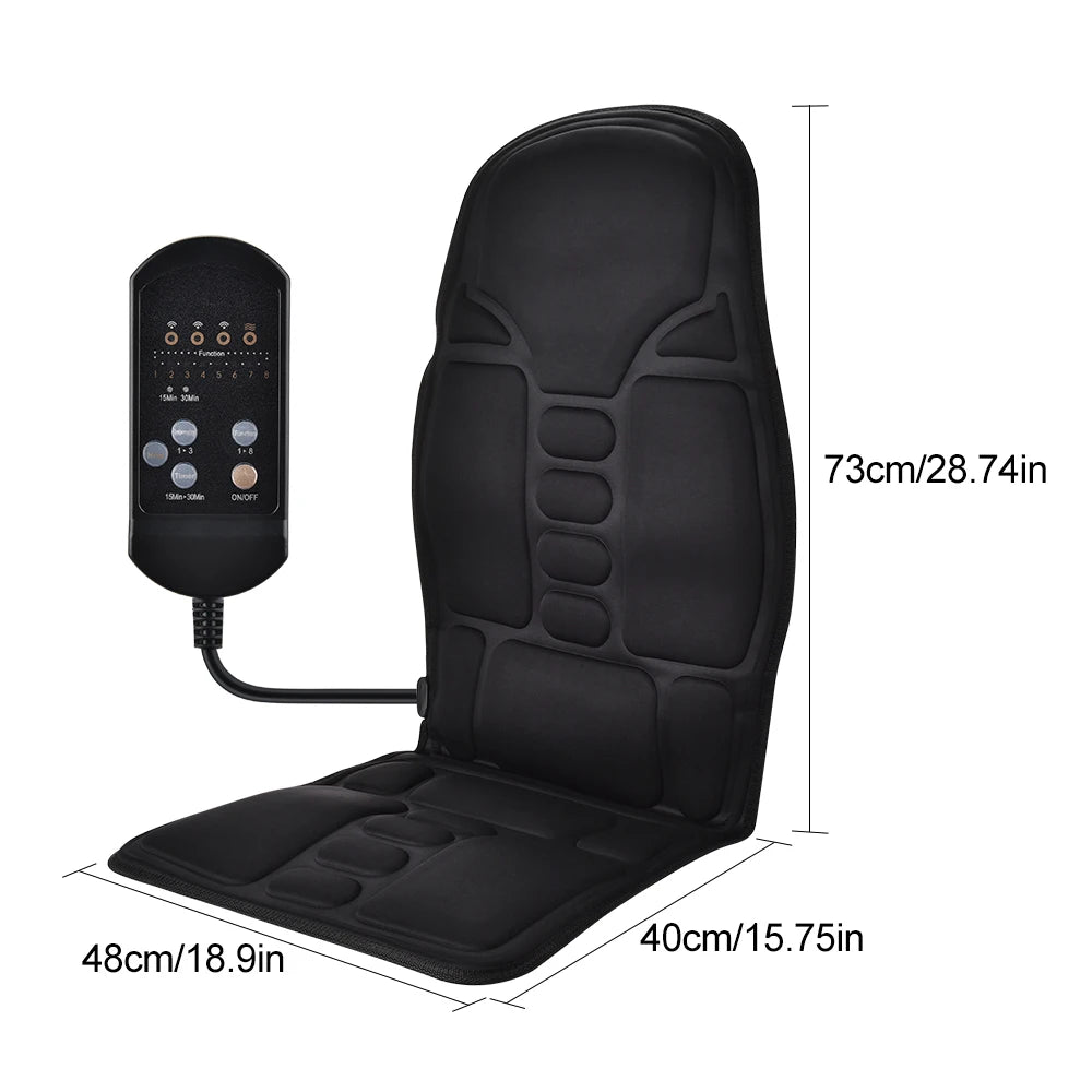 Full-Body Heated Vibrating Massage Chair Cushion - 21