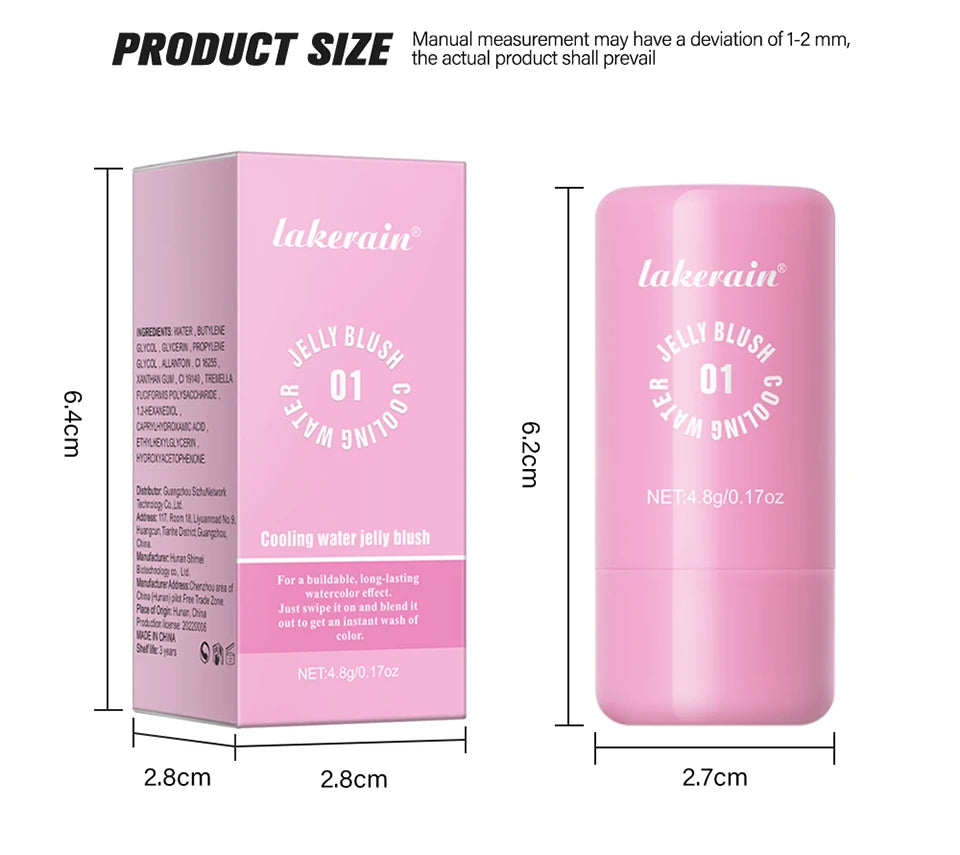 Cooling Water Jelly Blush Stick for Cheeks and Lips - 15