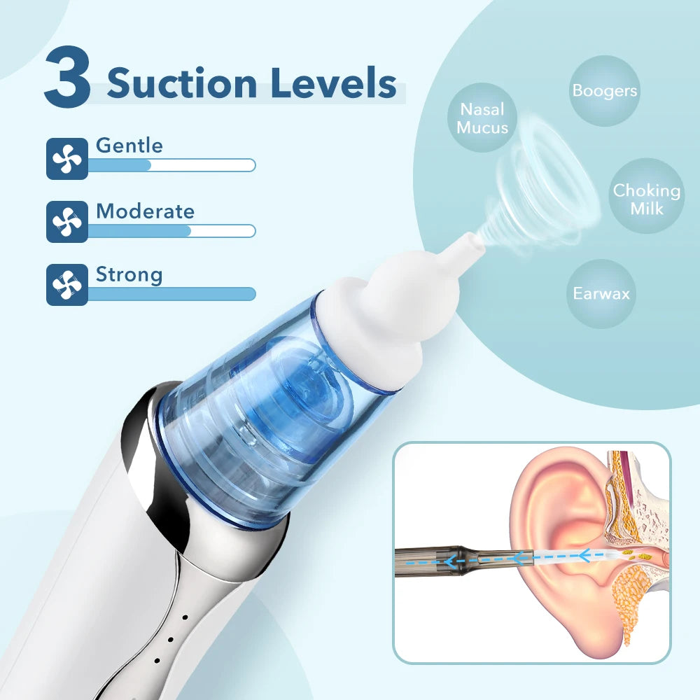 Electric 2-in-1 Nasal Aspirator and Ear Wax Removal Kit - 3