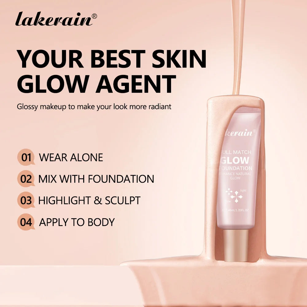 Liquid Glow Foundation and Highlighter Makeup Base - 4