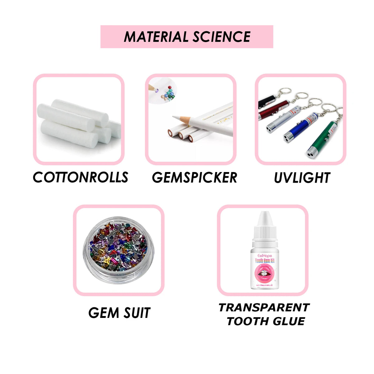 DIY Crystal Tooth Gem Jewelry Decoration Kit