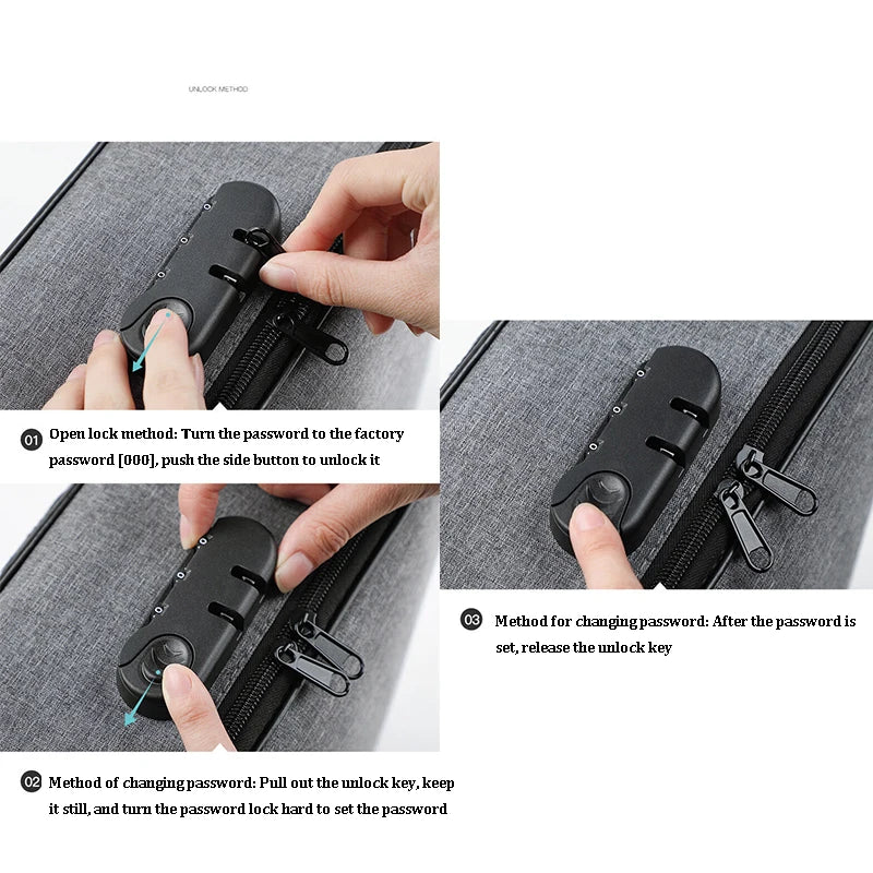 Lockable Document Organizer Bag for Travel and Office