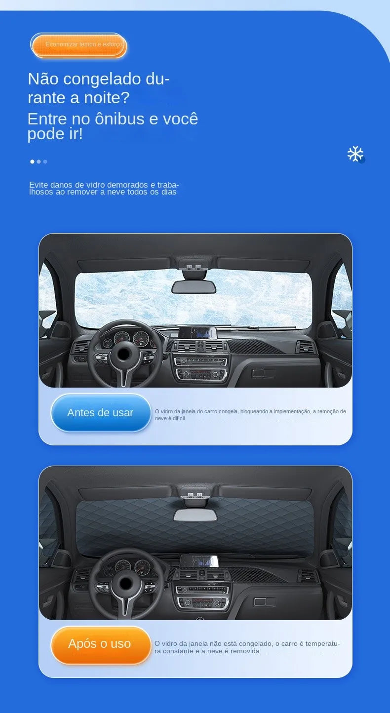 Magnetic Car Windshield Snow and Sun Protection Cover - 10