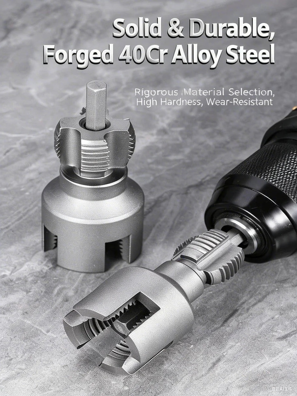 Electric Drill Pipe Threading Tool for PVC Pipes - 9