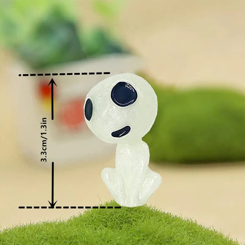 10pcs Luminous Tree Spirit Figurines Glowing Miniature Garden Statues - 3