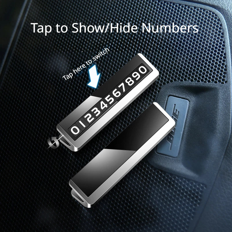 Temporary Car Parking Number Plate with Rotating Display