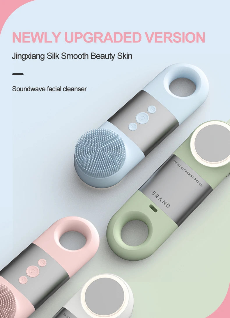 Heated and Cooling Sonic Facial Cleansing Brush
