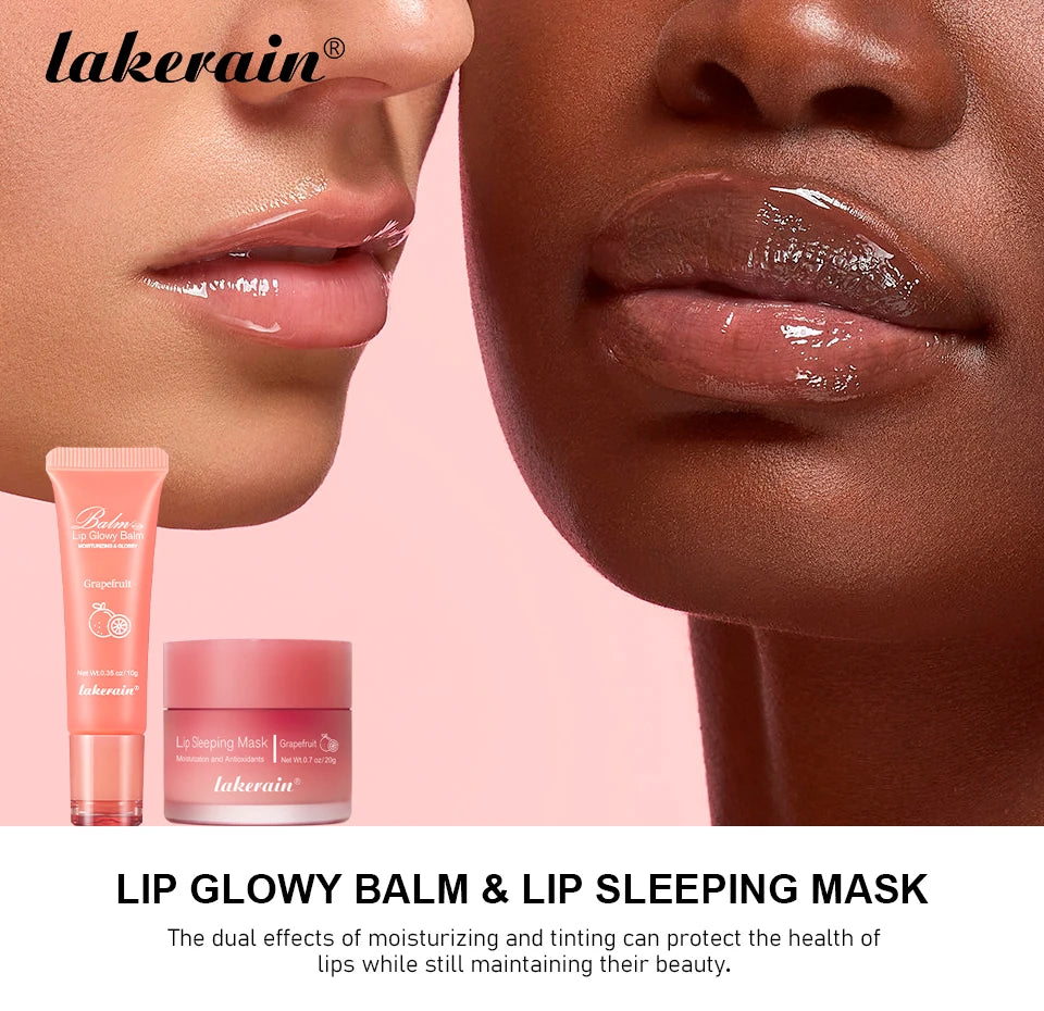 Moisturizing Lip Balm and Overnight Sleeping Mask Set