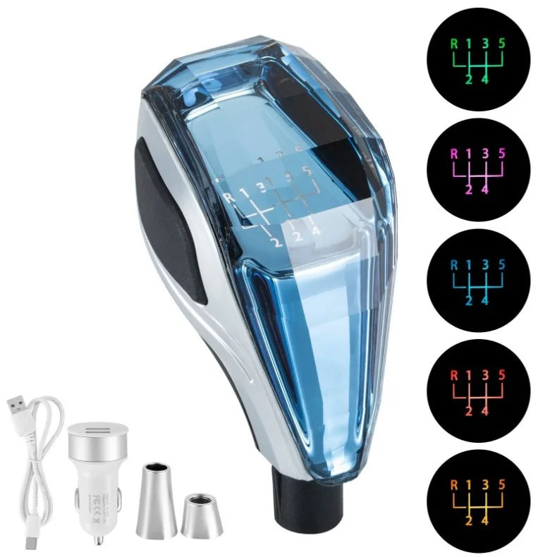 Universal Crystal LED Touch-Activated Gear Shift Knob
