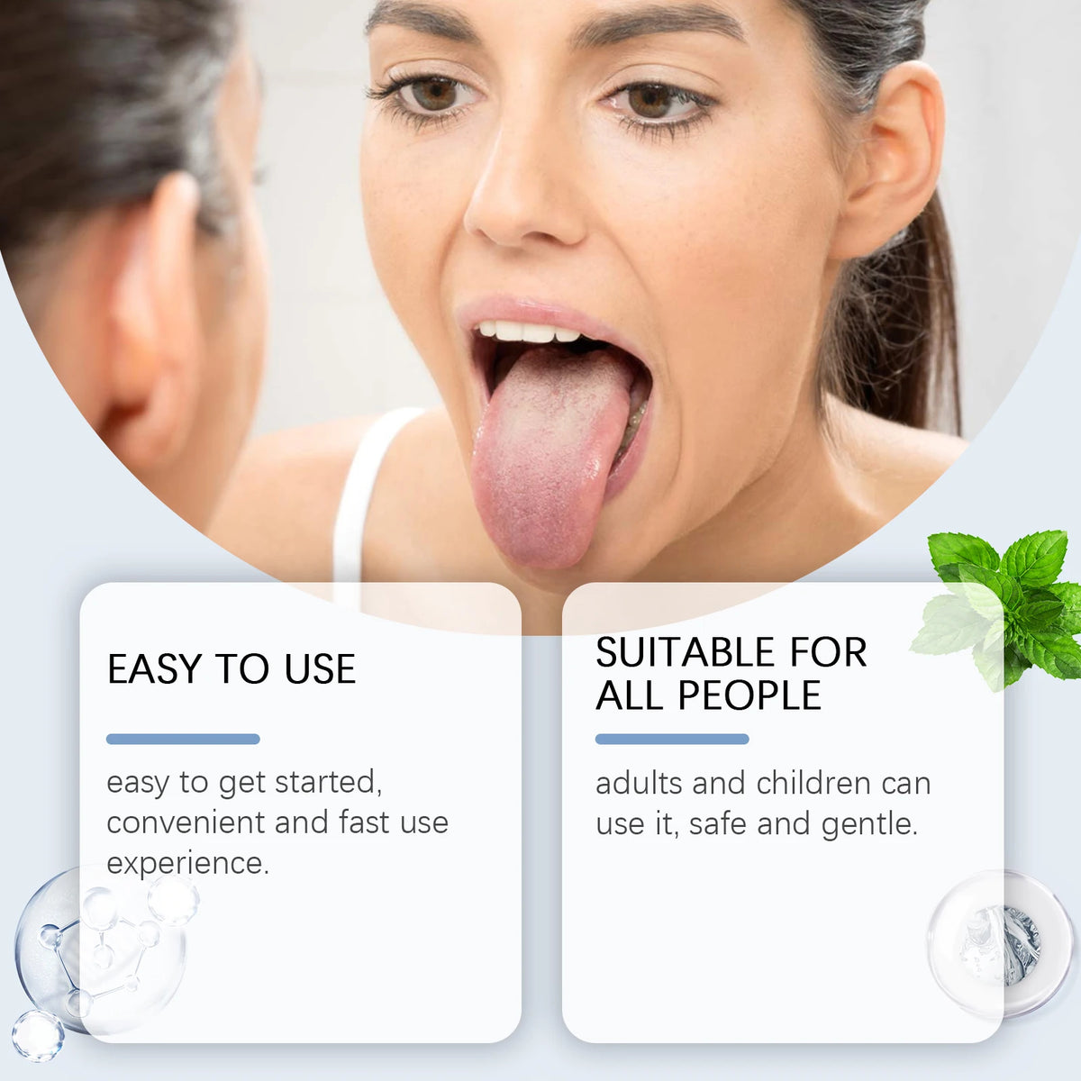 Tongue Cleaning Gel and Scraper Set for Fresh Breath