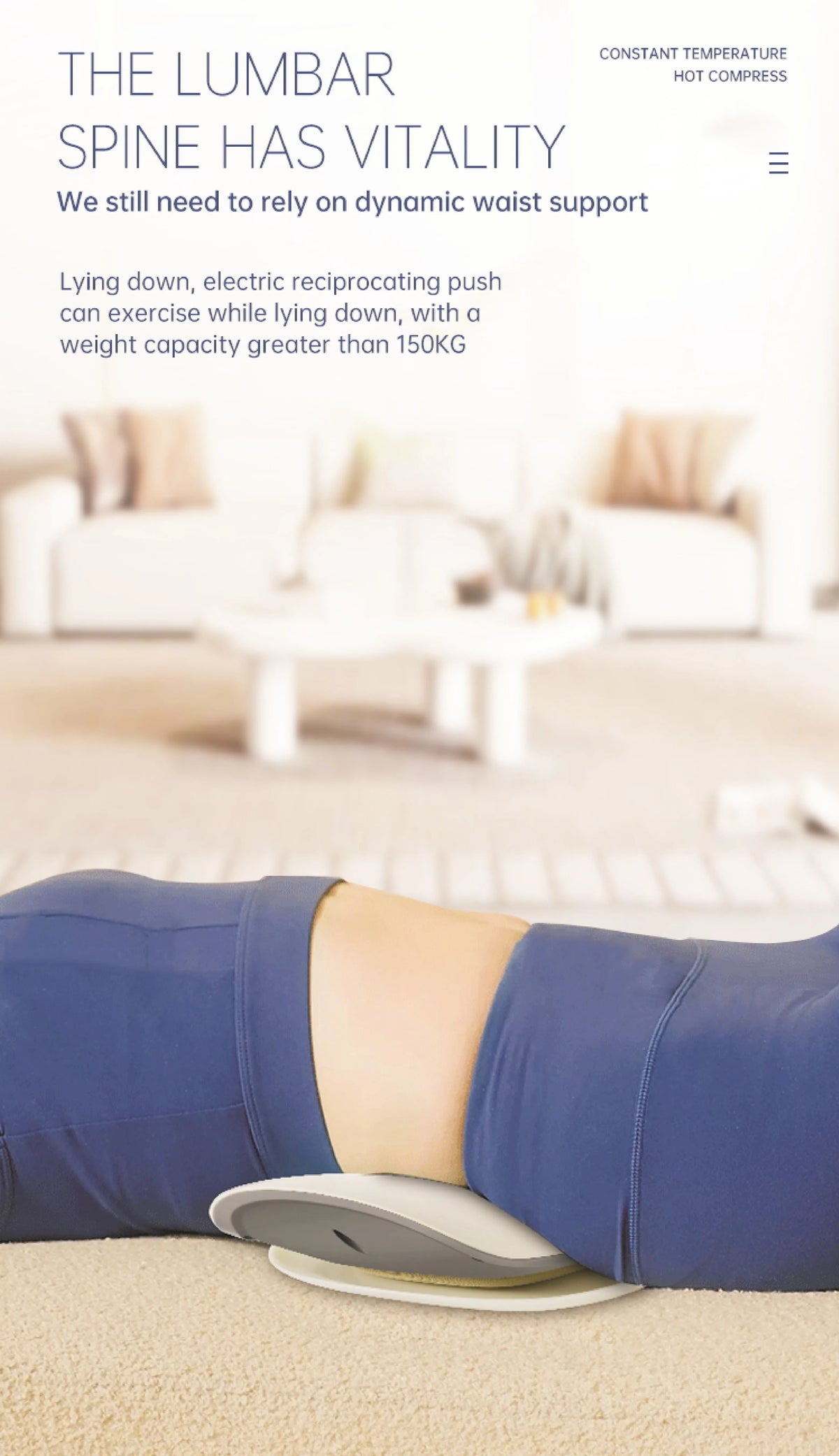 Electric Lumbar Traction Massager for Lower Back Pain Relief