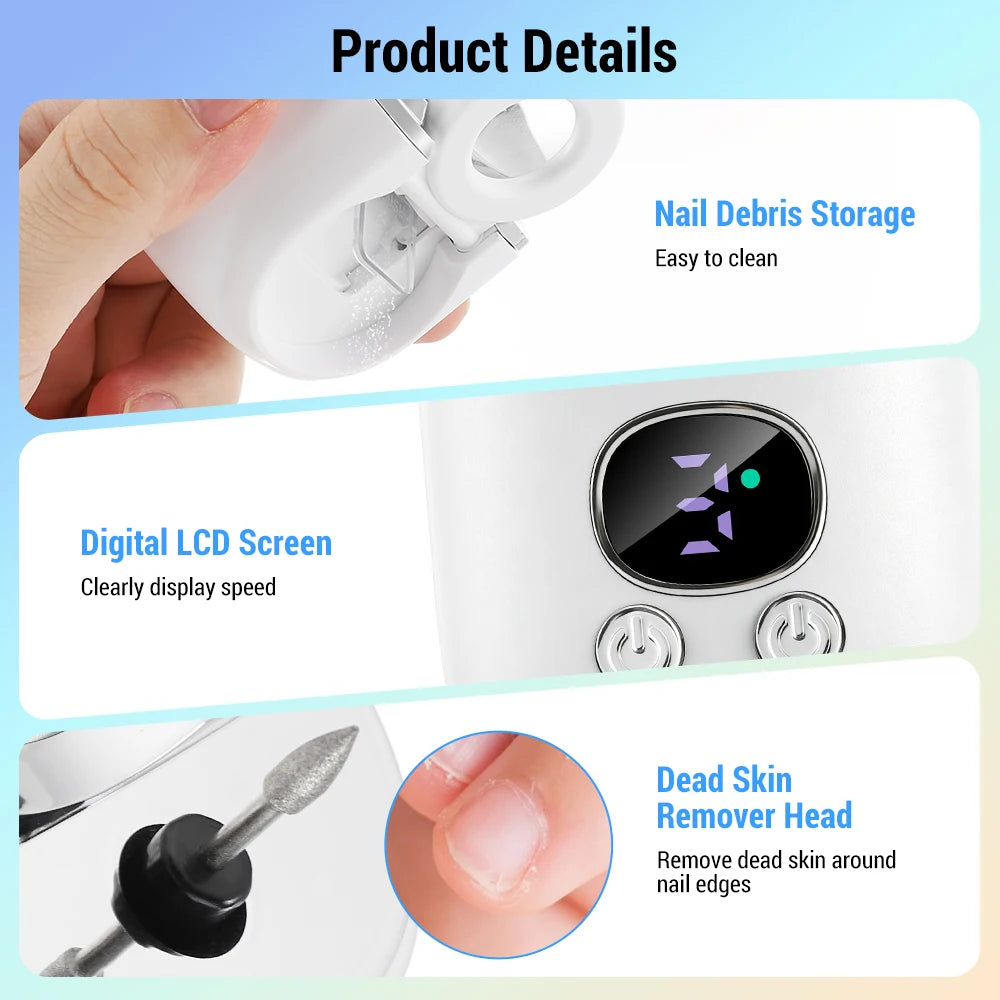Electric Nail Clipper with Magnifier and LED Light - 8
