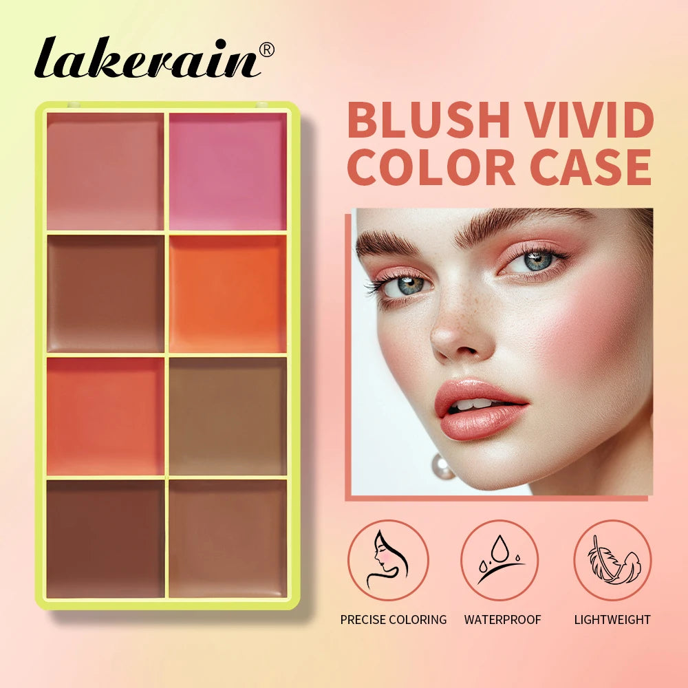 8-Color Cream Blush and Contouring Palette