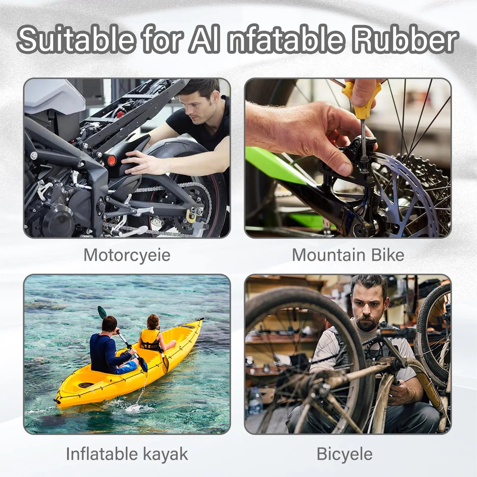 Portable Bike Tire Repair Kit for Bicycles and Motorcycles - 6