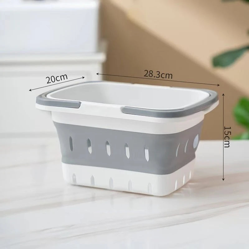 Collapsible Portable Storage Basket with Handles - 6