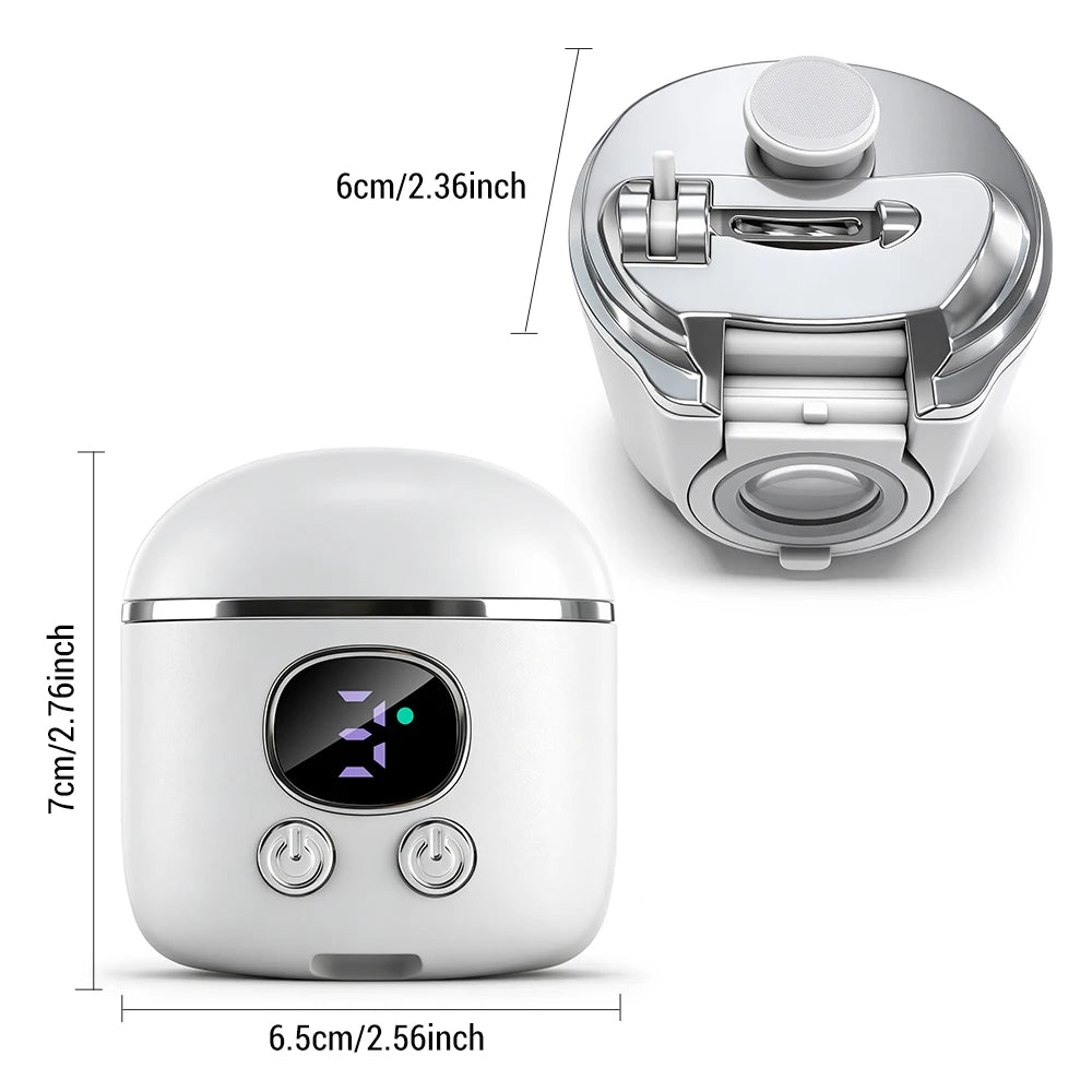 Electric Nail Clipper with Magnifier and LED Light
