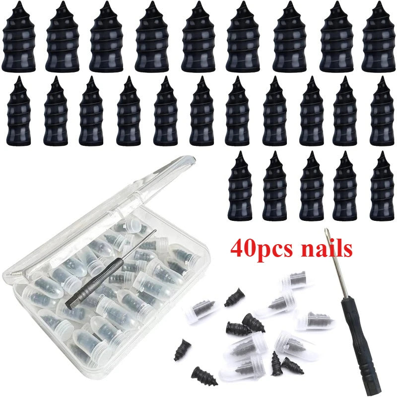Quick Tire Puncture Repair Rubber Nails Kit for Vehicles - 9