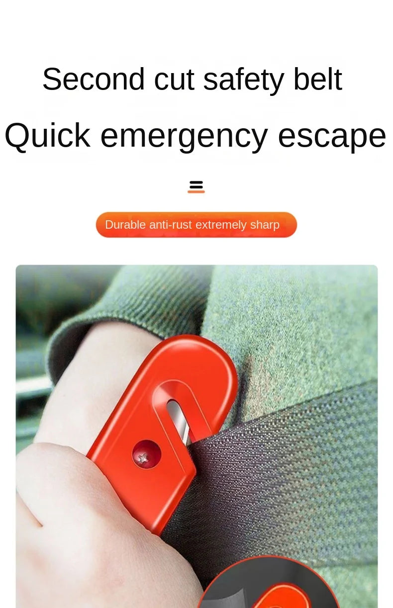 2-in-1 Car Emergency Safety Hammer and Seat Belt Cutter