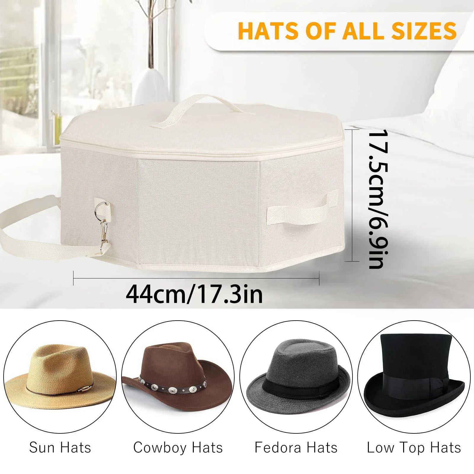 Foldable Large Capacity Hat Storage Organizer Bag - 12