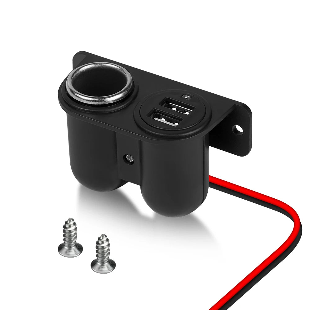 12V USB Car Charger Adapter PD3.0 QC3.0 Cigarette Lighter Socket Splitter - 21
