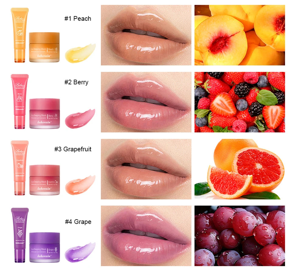 Moisturizing Lip Balm and Overnight Sleeping Mask Set