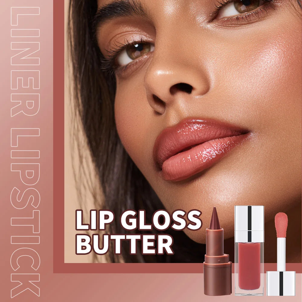 Hydrating Lip Liner and Gloss Makeup Set