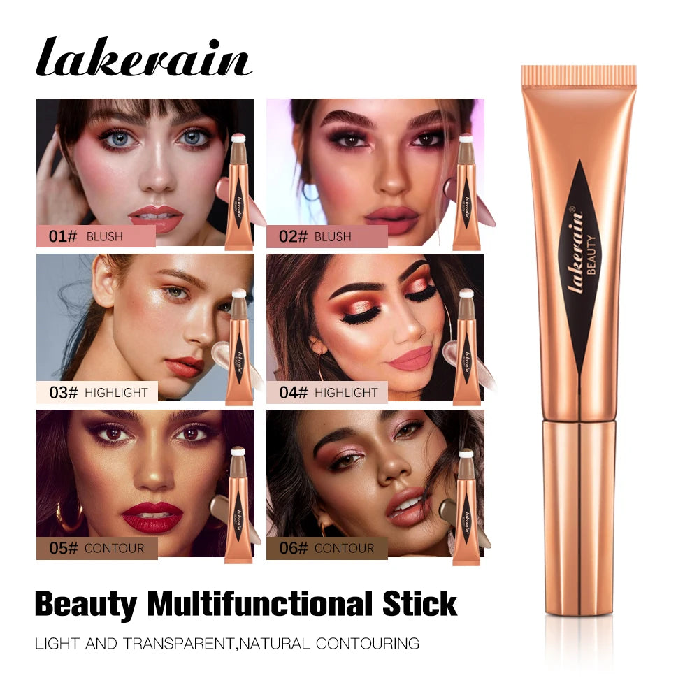 Liquid Face Contouring, Blush, and Highlighter Wand with Cushion Tip