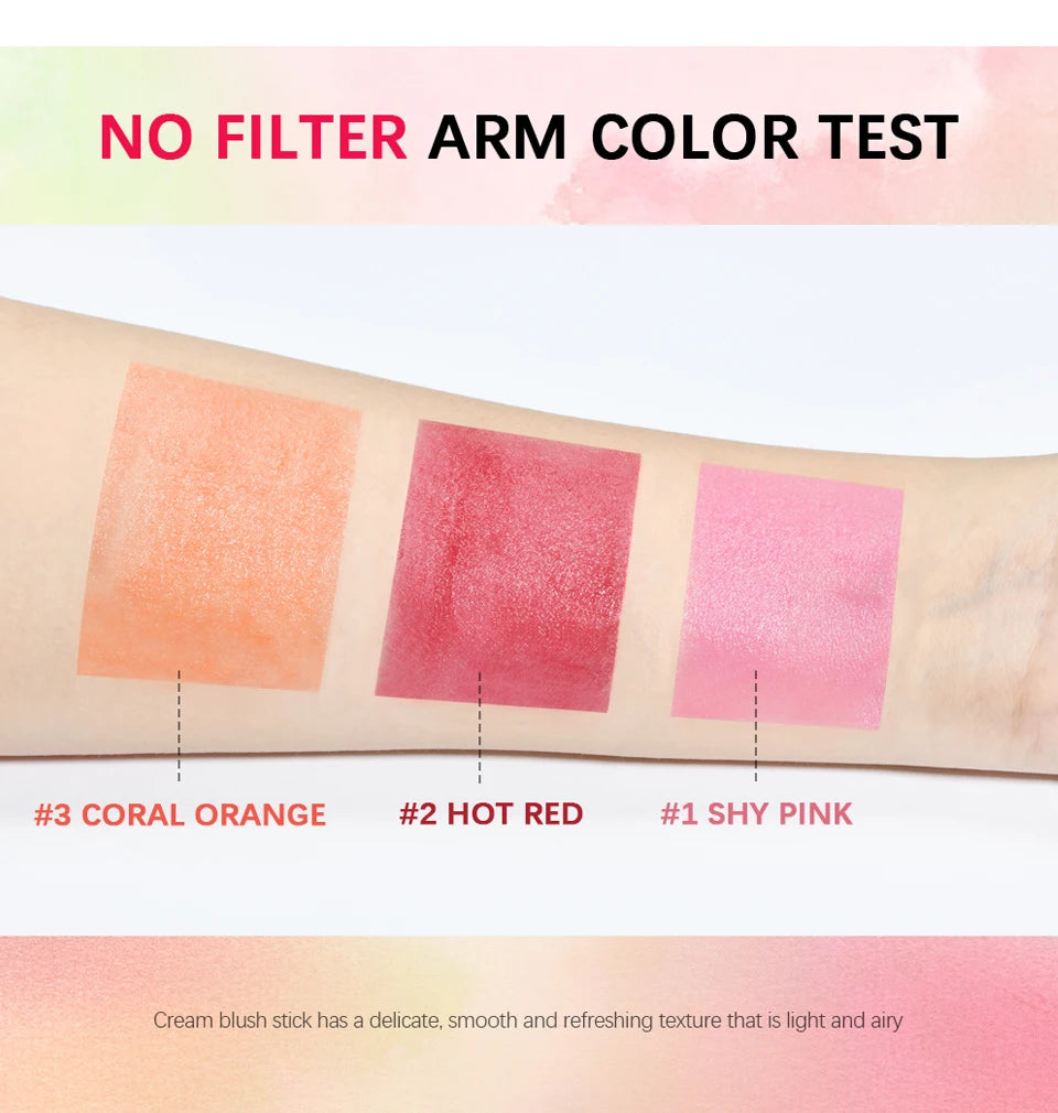 Cream Blush Stick for Lips and Cheeks
