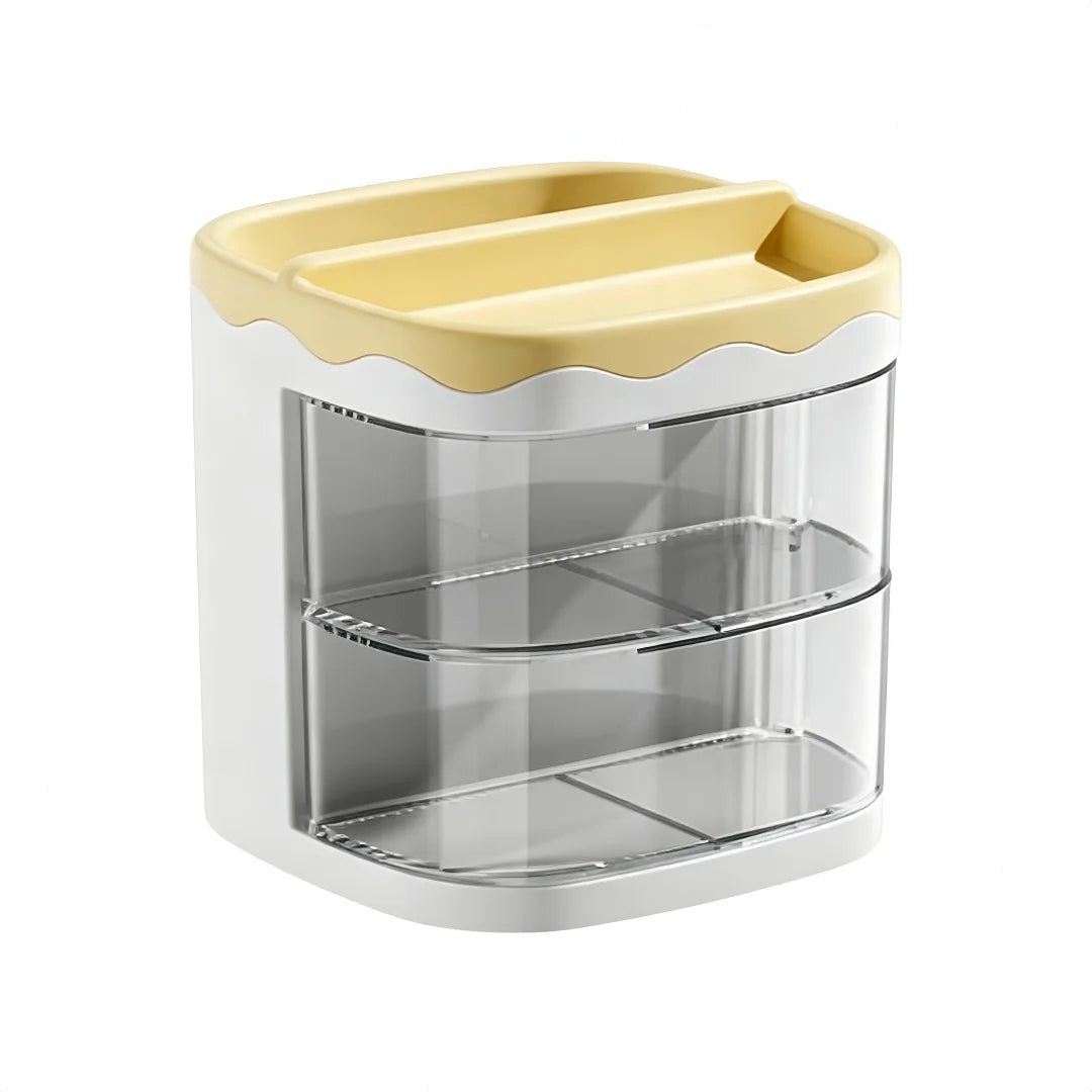 Multipurpose Desktop Organizer with Drawer for Stationery and Makeup - 13