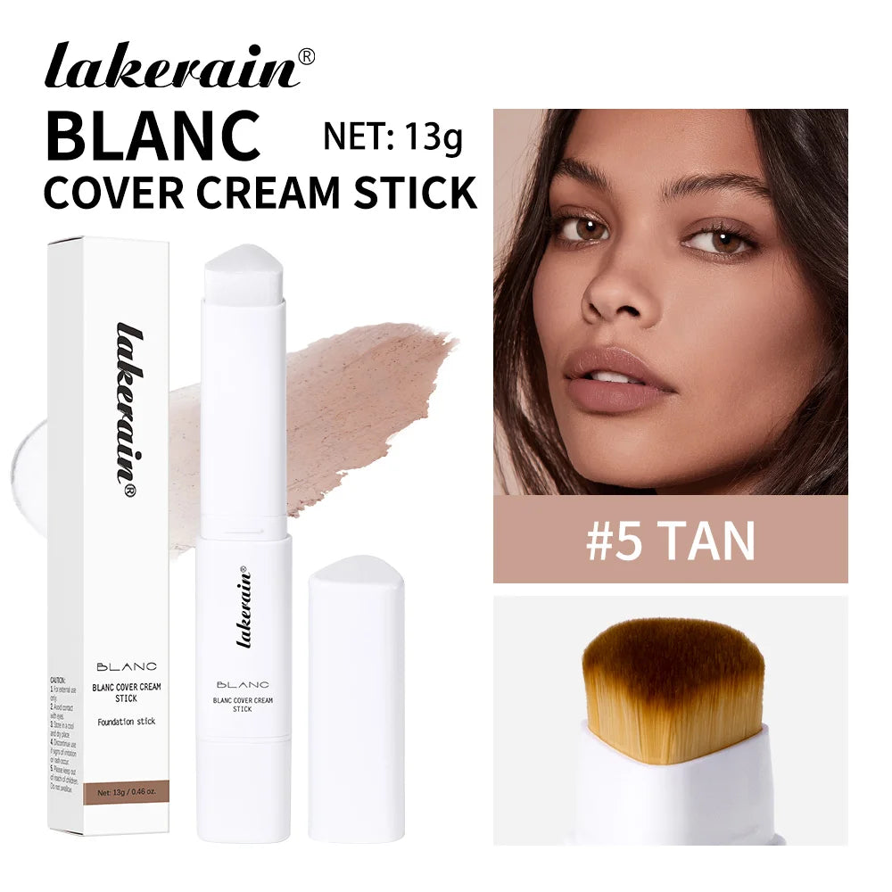 Color-Changing Foundation Stick with Built-in Blending Brush
