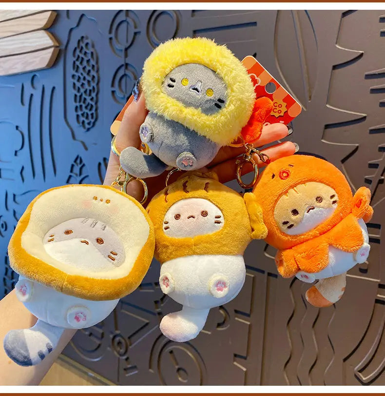 Cute Cat Plush Keychain Bag Charm