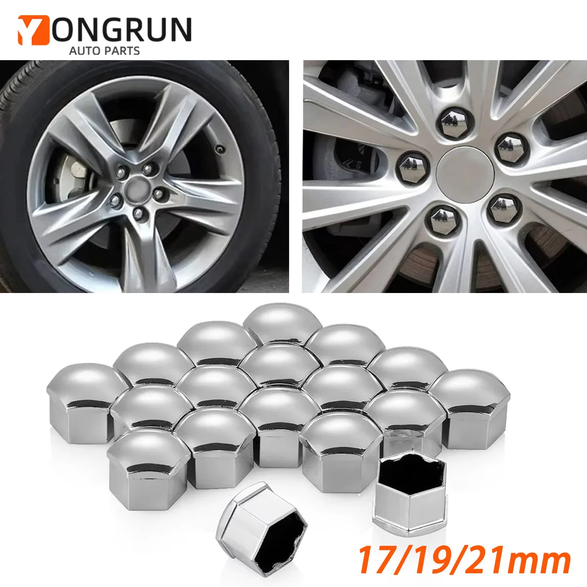 Protective Wheel Lug Nut Covers for Car Tire Hubs