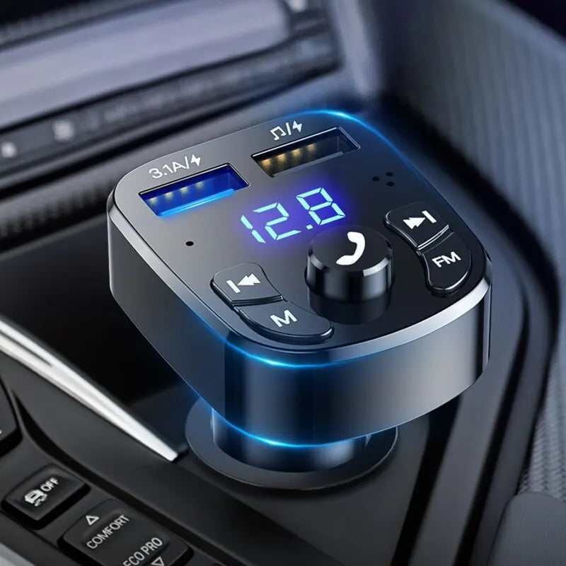 Bluetooth FM Transmitter and Dual USB Car Charger Kit - 1