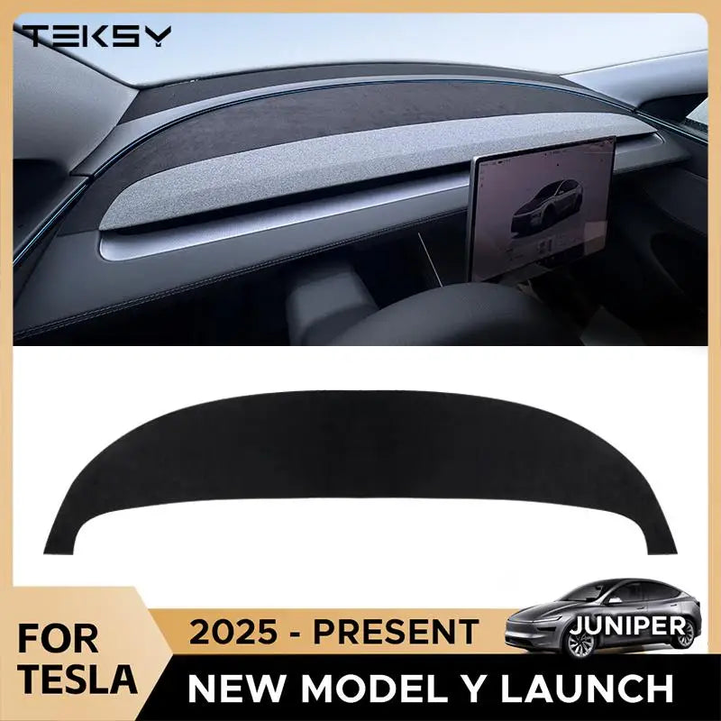 Suede Dashboard Cover for New Model Y 2025 Juniper