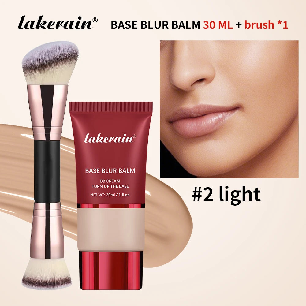 Matte Foundation Balm and Dual-Ended Makeup Brush Set