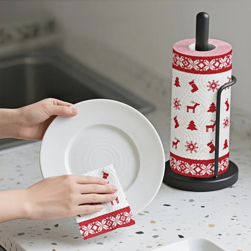 Festive Christmas Patterned Absorbent Kitchen Paper Towels