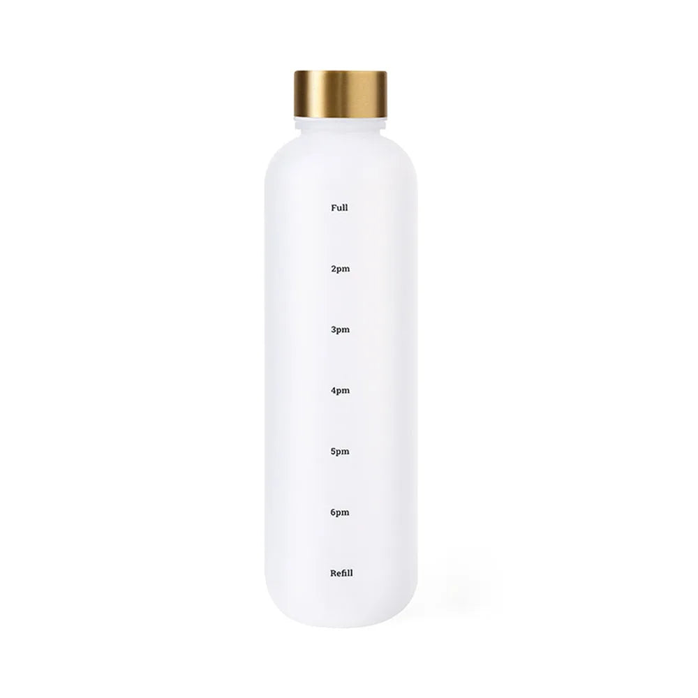 1L Motivational Water Bottle Leakproof Frosted Sport Hydration Flask