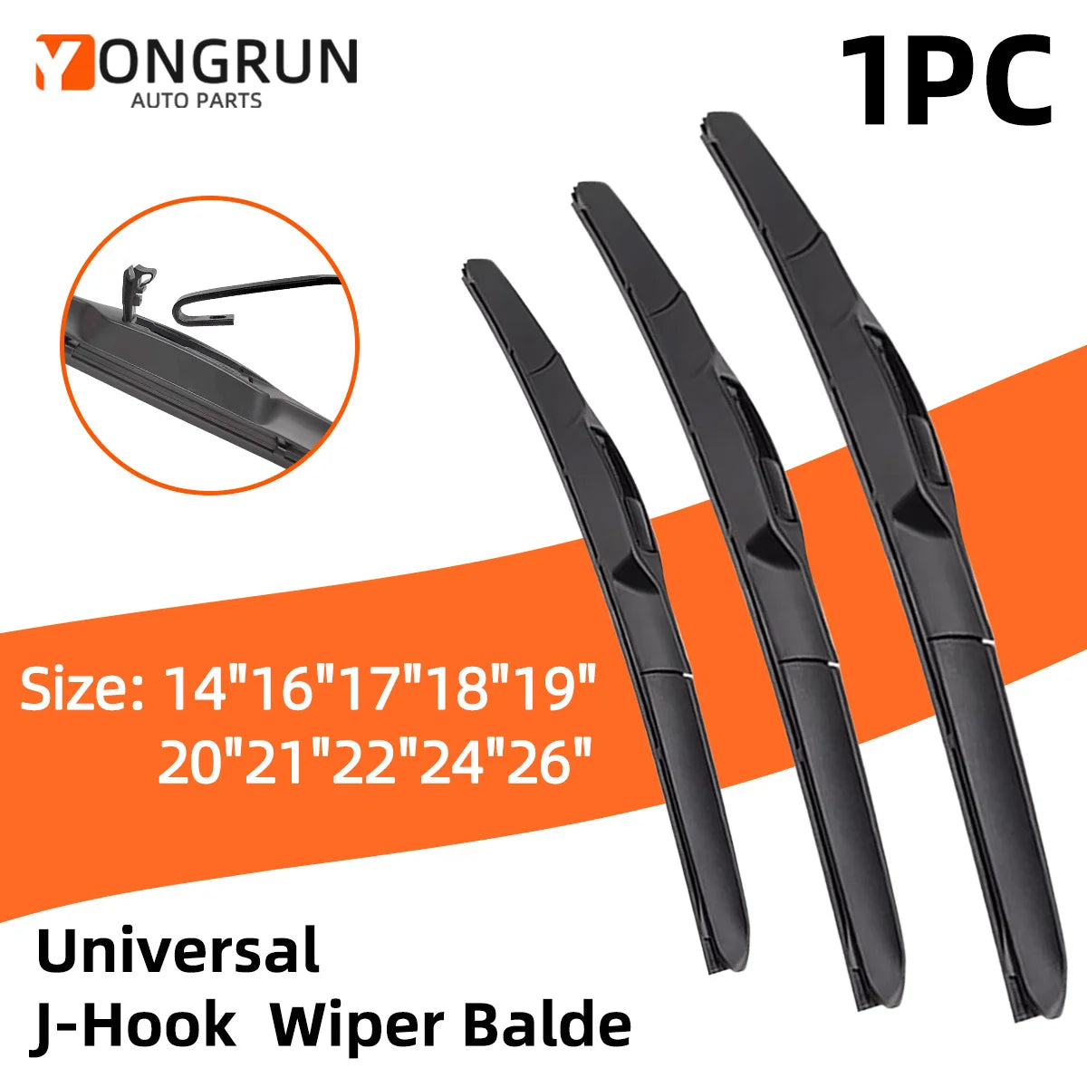 Universal J-Hook Car Windshield Wiper Blade