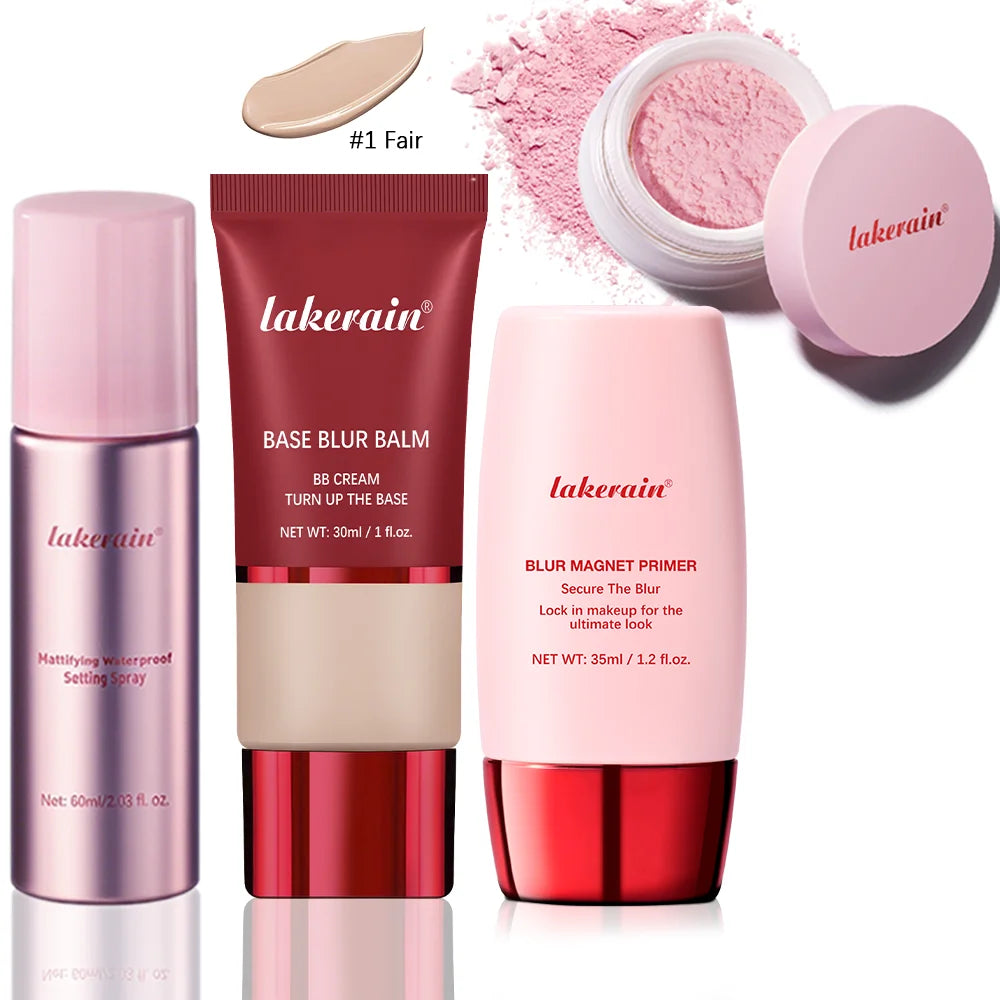 4-Piece Professional Makeup Base and Setting Set - 7