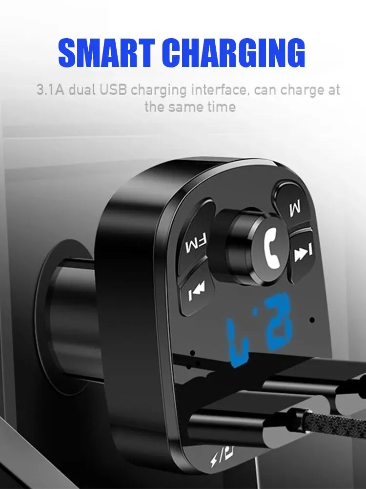 Bluetooth FM Transmitter and Dual USB Car Charger Kit