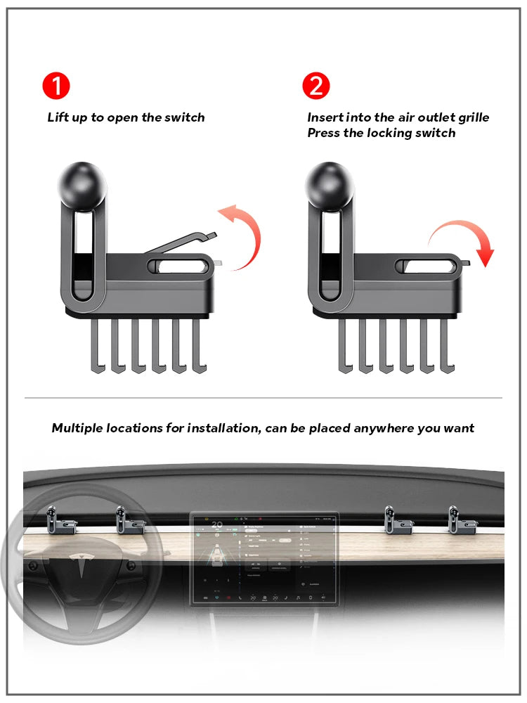 Dashboard Phone Mount Base for Tesla Model 3 and Model Y