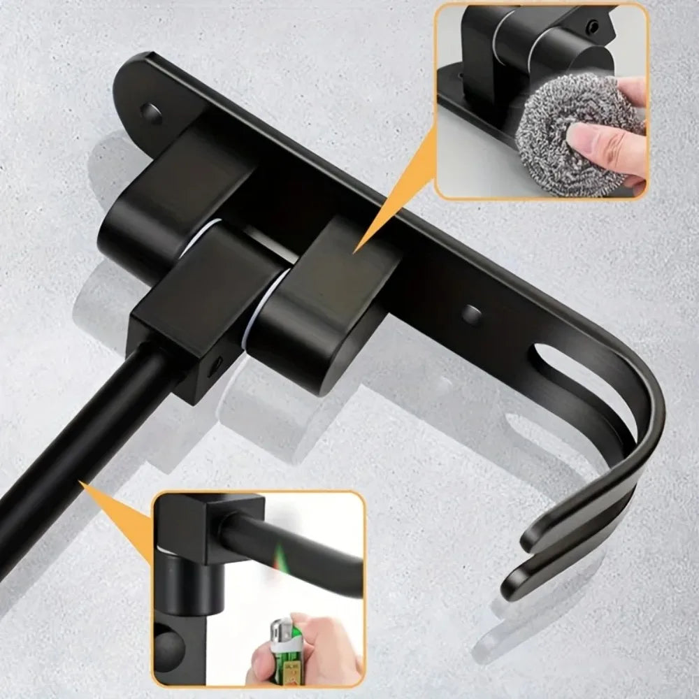 Rotating Motorcycle Helmet Hanger Wall Mount Rack for Helmets and Hats - 4